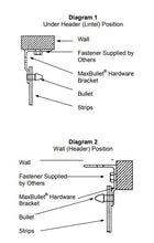 Load image into Gallery viewer, Strip Curtain Hardware Light Duty - Universal Bullet Mount Polymer Mount 2' Section