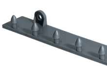Load image into Gallery viewer, Strip Curtain Hardware Light Duty - Universal Bullet Mount Polymer Mount 2' Section