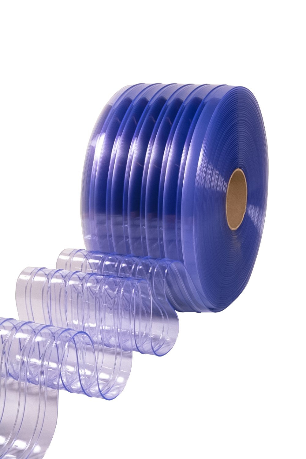 PVC Strip Bulk Roll, Ribbed Clear