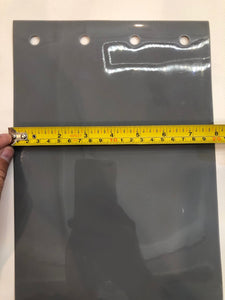 8" X .08" Gray Opaque PVC Replacement Strip From 72" long each with holes.