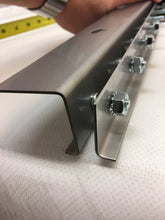 Load image into Gallery viewer, Header Mount Strip Door Hardware - 14 Gauge Steel 5&#39; Section - Includes Lock Plates and Nuts