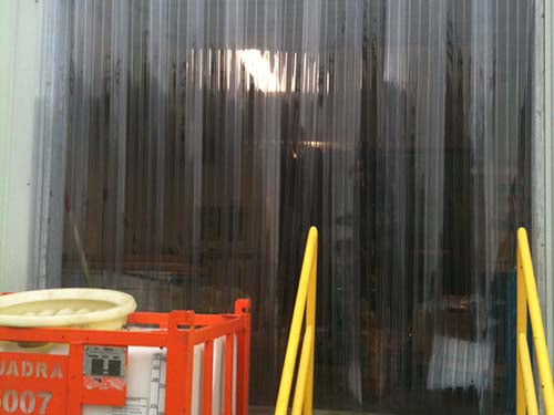 Strip Door Curtain Ribbed Complete Kit