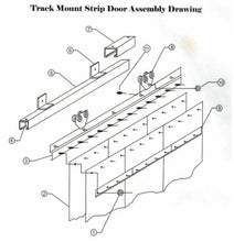 Load image into Gallery viewer, Strip Door Track Trolley - Ball Bearing 4 Wheel Trolley with Plate Attachment - Allows Strip Doors to Slide