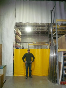 Industrial Mesh Curtain Dividers 13 OZ Industrial Strength - Vinyl Coated Nylon - Fire Rated